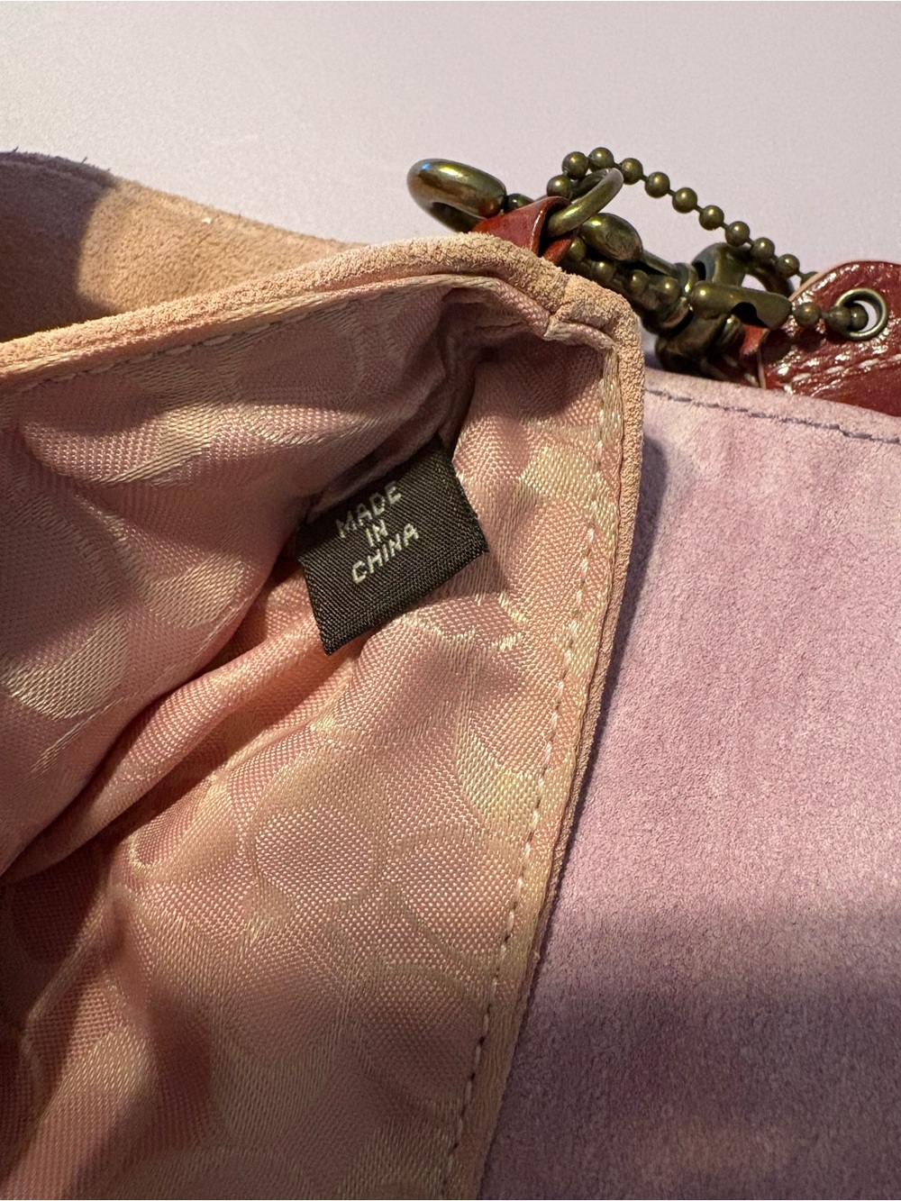 Coach Y2K Pink/Purple Suede and Leather Small Soho Wristlet Clutch— FLAWS! - Picture 15 of 15